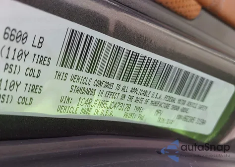 2018 Jeep Grand Cherokee Trackhawk 4X4 z USA, uszkodzony, nr VIN 1C4RJFN95JC473178